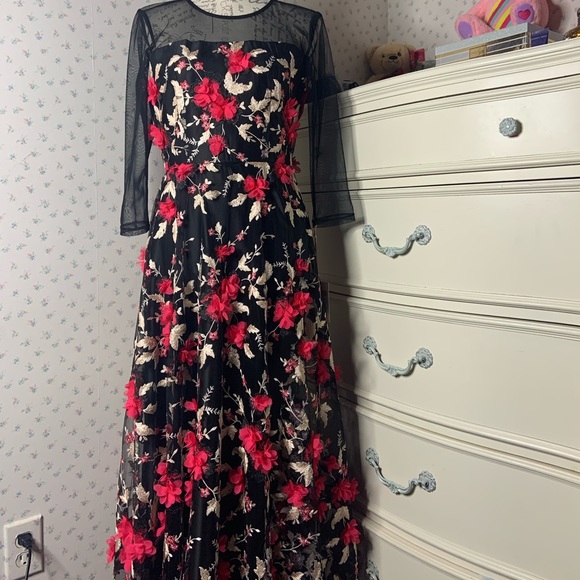 Alex Marie Floral Appliqué Maxi Dress - Picture 8 of 15